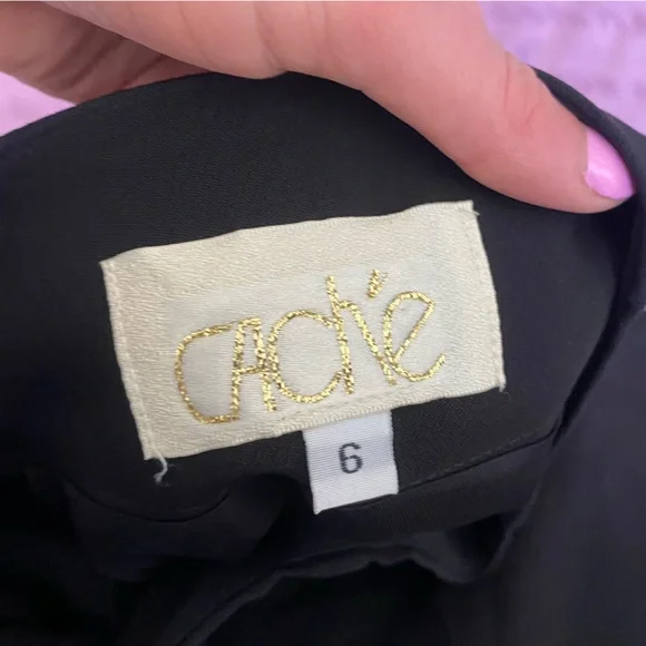 Vintage 90s Caché Wrap Square Buckle Mini Skirt in Black - Picture 11 of 13